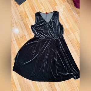 Joe Fresh Black Velvet Midi Dress